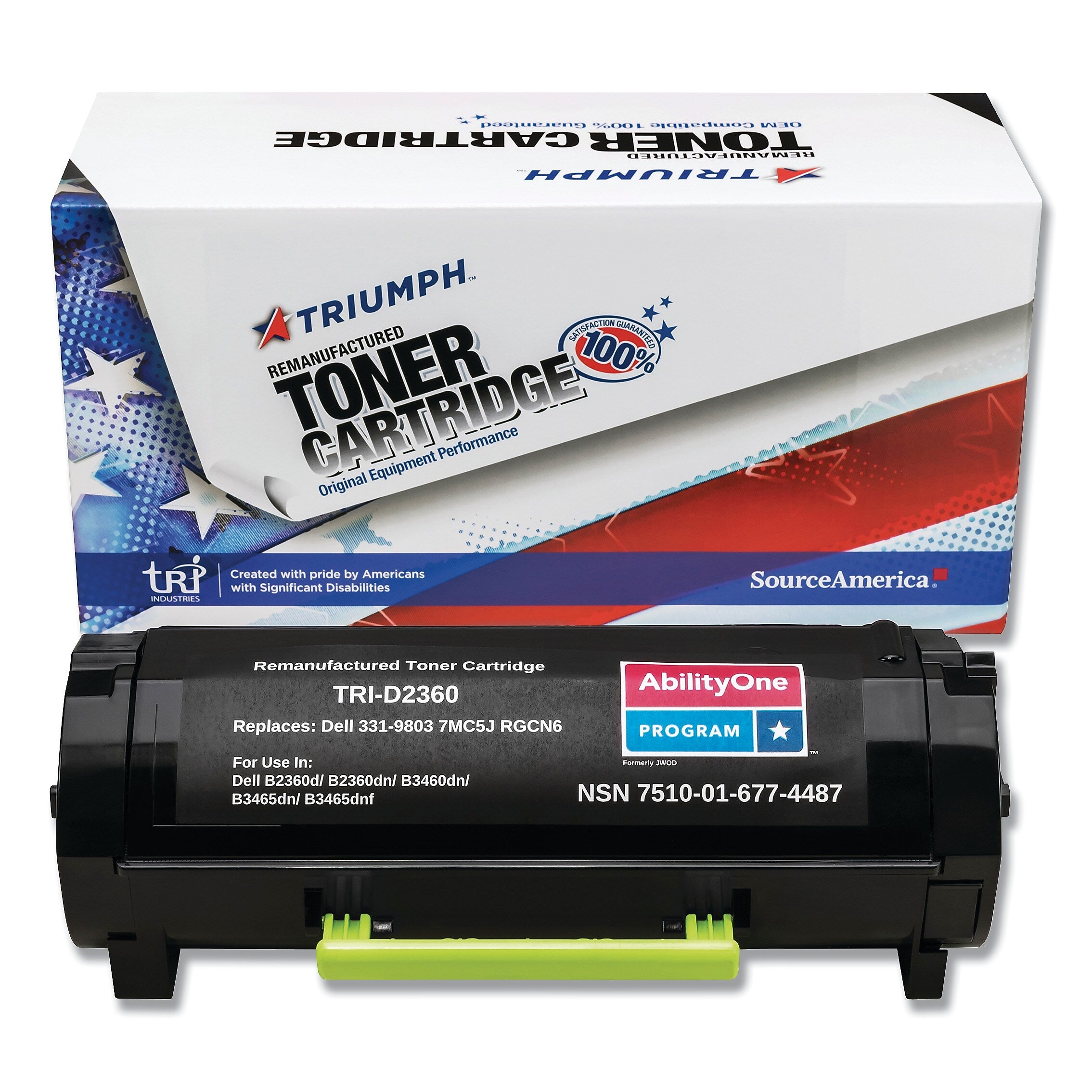AbilityOne 7510016774487 Remanufactured 331-9803, 2500 Page-Yield, Black (NSN6774487)