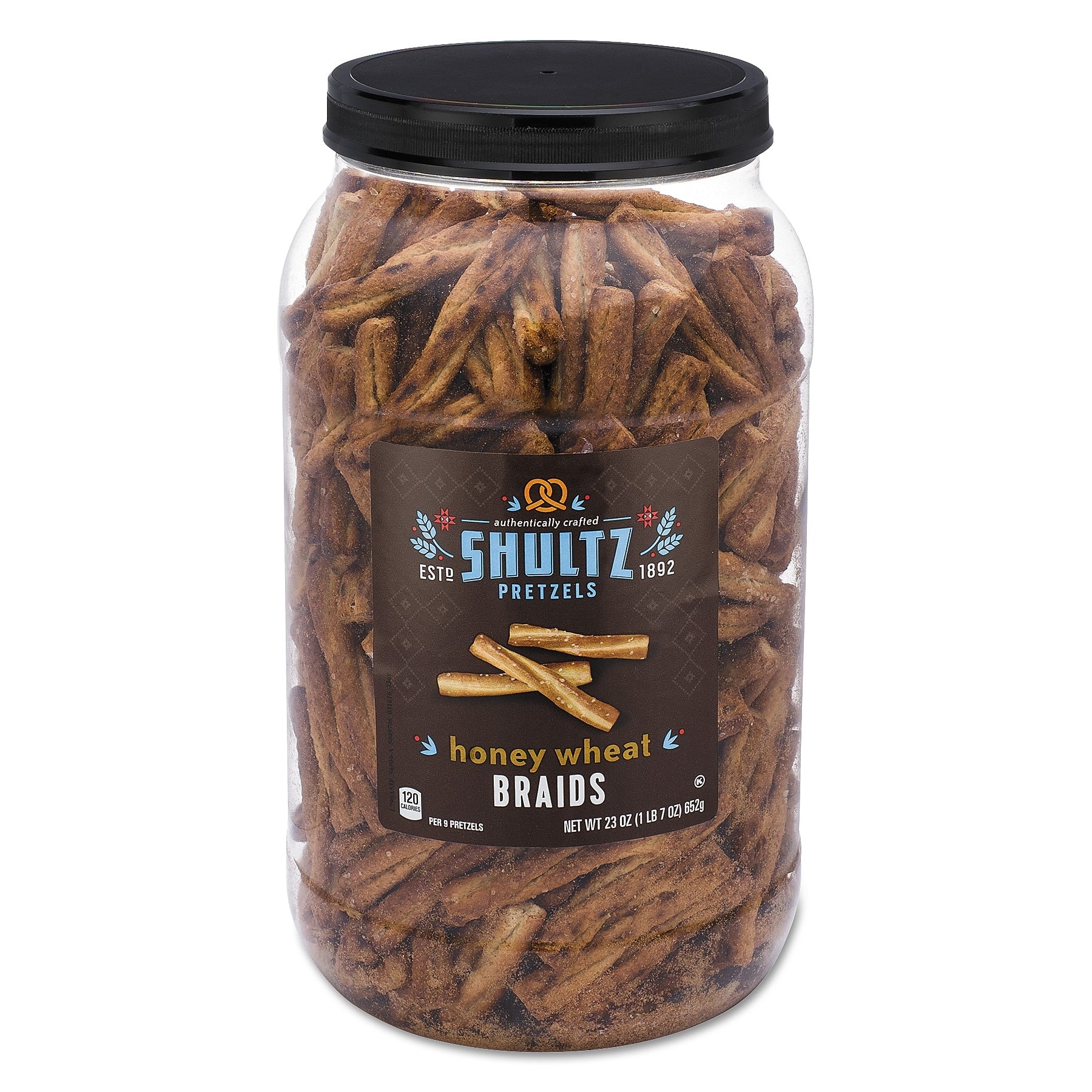 UNS CHANGE Pretzels, Honey Wheat, Tub, 23 oz (OFX6270)