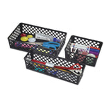 Officemate Recycled Supply Basket, 10.0625" x 6.125" x 2.375", Black, 2/Pack (OIC26202)