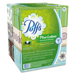Puffs Plus Lotion Facial Tissue, 2-Ply, White, 124 Sheets/Box, 6 Boxes/Pack, 4 Packs/Carton (PGC39383)
