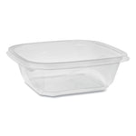 Pactiv EarthChoice Recycled PET Square Base Salad Containers, 7 x 7 x 2, 32 oz, Clear, 300/Carton (PCTSAC0732)