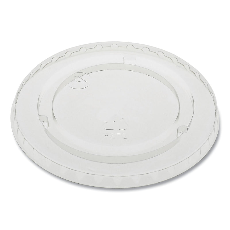 Pactiv EarthChoice Cold Cup Lids with No Straw Hole, Fits 9 to 20 oz Size A Cups, Clear, 1,020/Carton (PCTYLP20CNH)