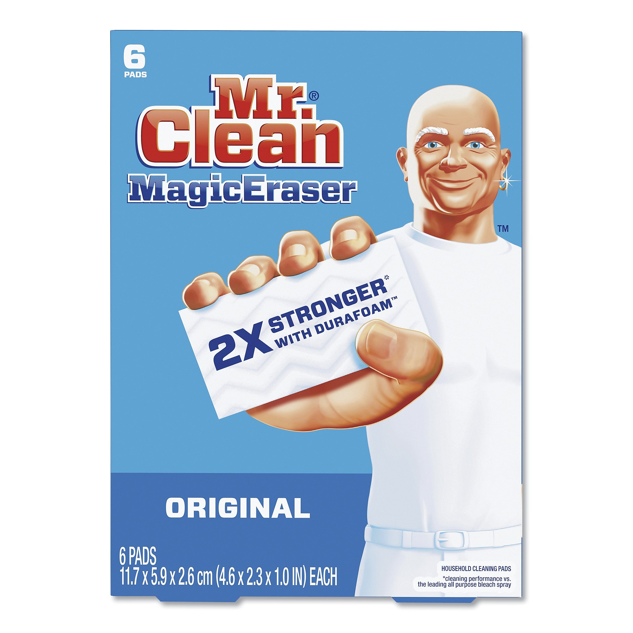 Mr. Clean Magic Eraser, 2 3/10 x 4 3/5 x 1, White, 6/Pack (PGC79009PK)
