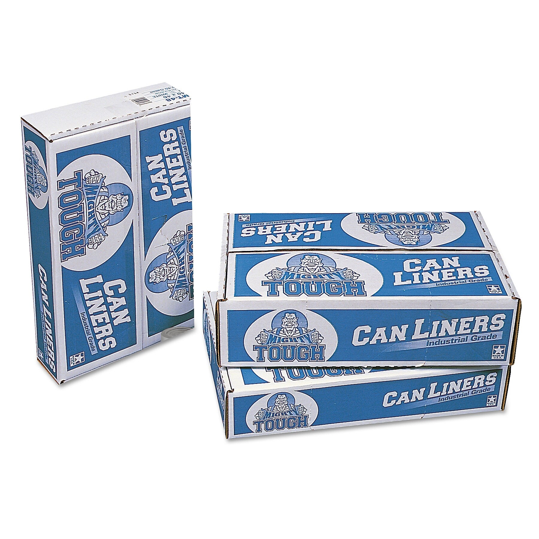 Pitt Plastics Linear Low Density Can Liners, 30 gal, 0.75 mil, 30" x 36", White, 200/Carton (PITMT371XW)