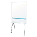 Plus Mobile Partition Board LG, 38 3/10" x 70 4/5", White, Aluminum Frame (PLS912MPBLG)