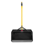 Rubbermaid Maximizer Heavy Duty 20.44" Plastic Upright Dustpan, Black/Yellow (2018781)