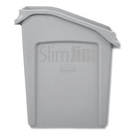Rubbermaid Slim Jim Under-Counter Container, 13 gal, Polyethylene, Gray (RCP2026695)