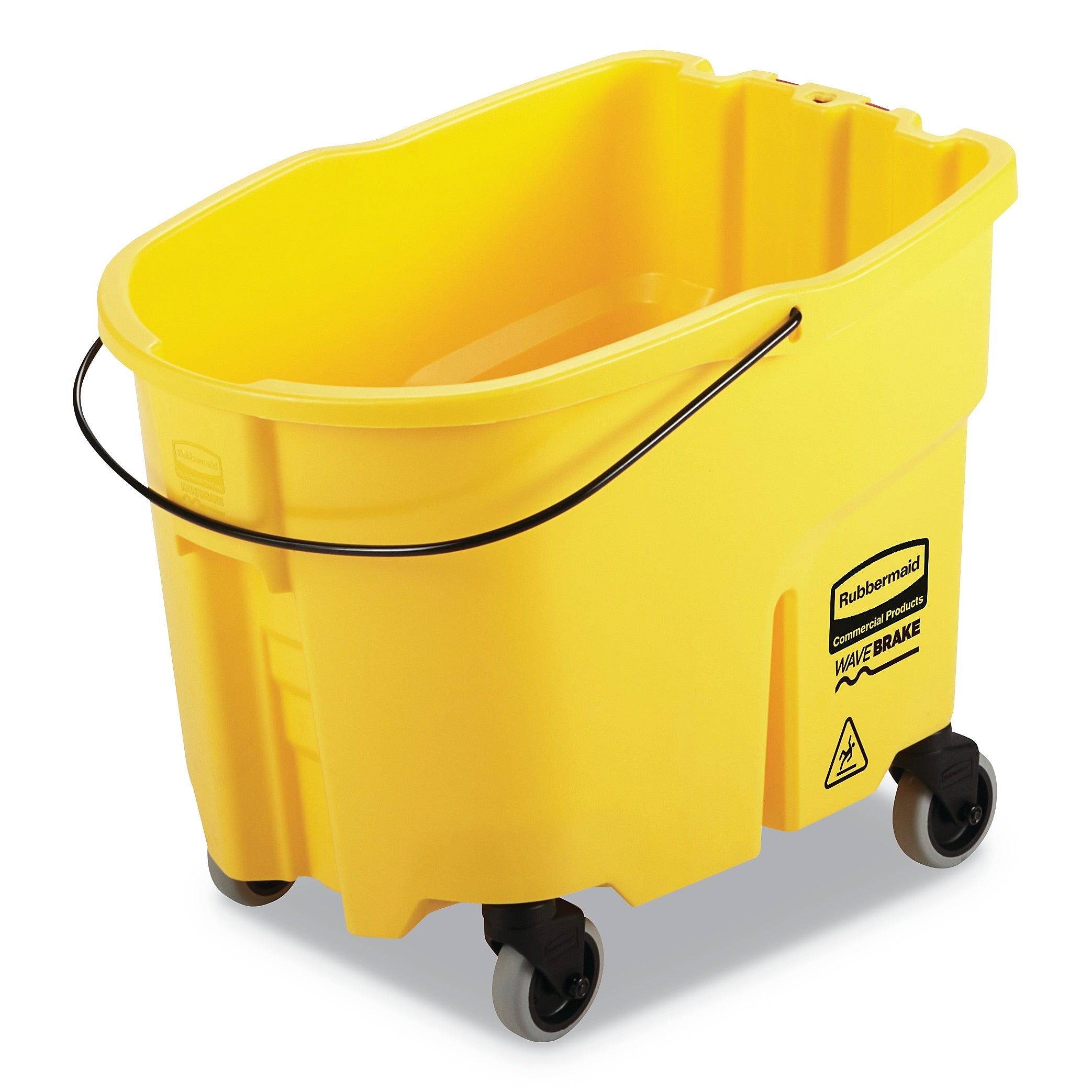 Rubbermaid WaveBrake 2.0 Bucket, 8.75 gal, Plastic, Yellow (RCPFG757088YEL)