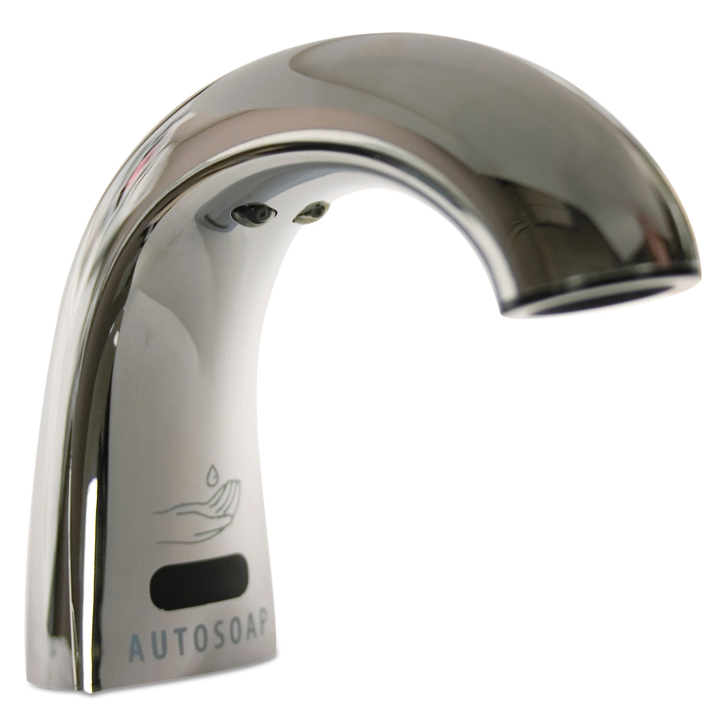 Rubbermaid One Shot Soap Dispenser - Touch Free, 2.8 lbs, 1.9" x 5.5" x 4", Polished Chrome (RCP4870465)