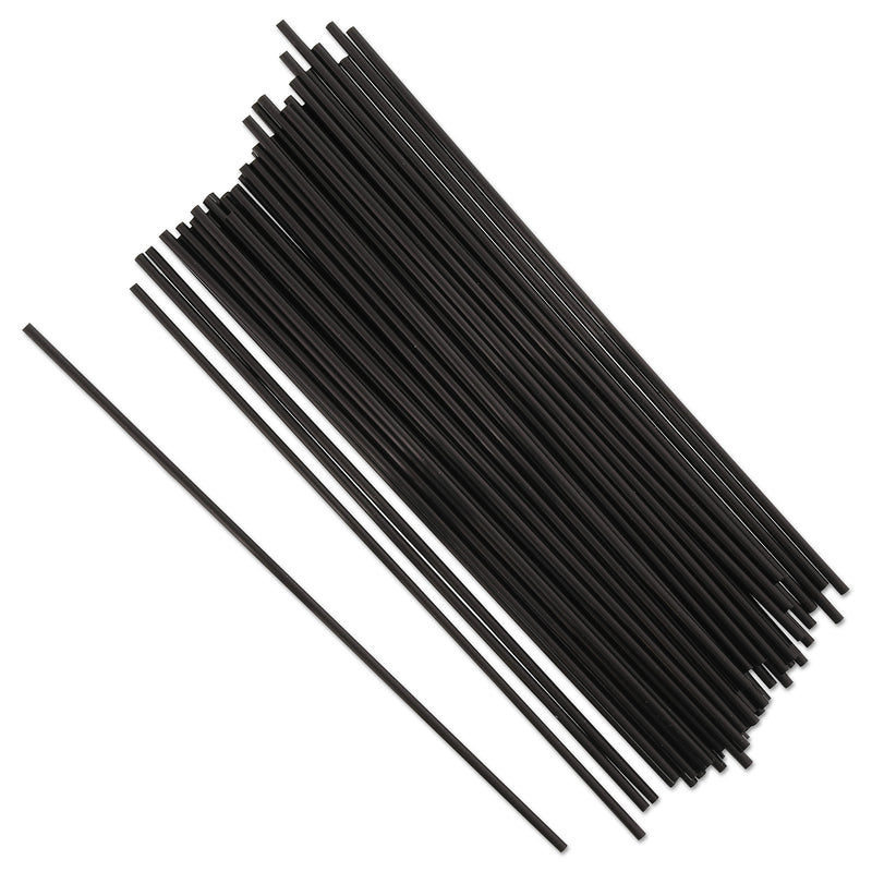 UNS CHANGE Sip Straws, 7.5", Black, 10000/Carton (RPPS1525BK7)