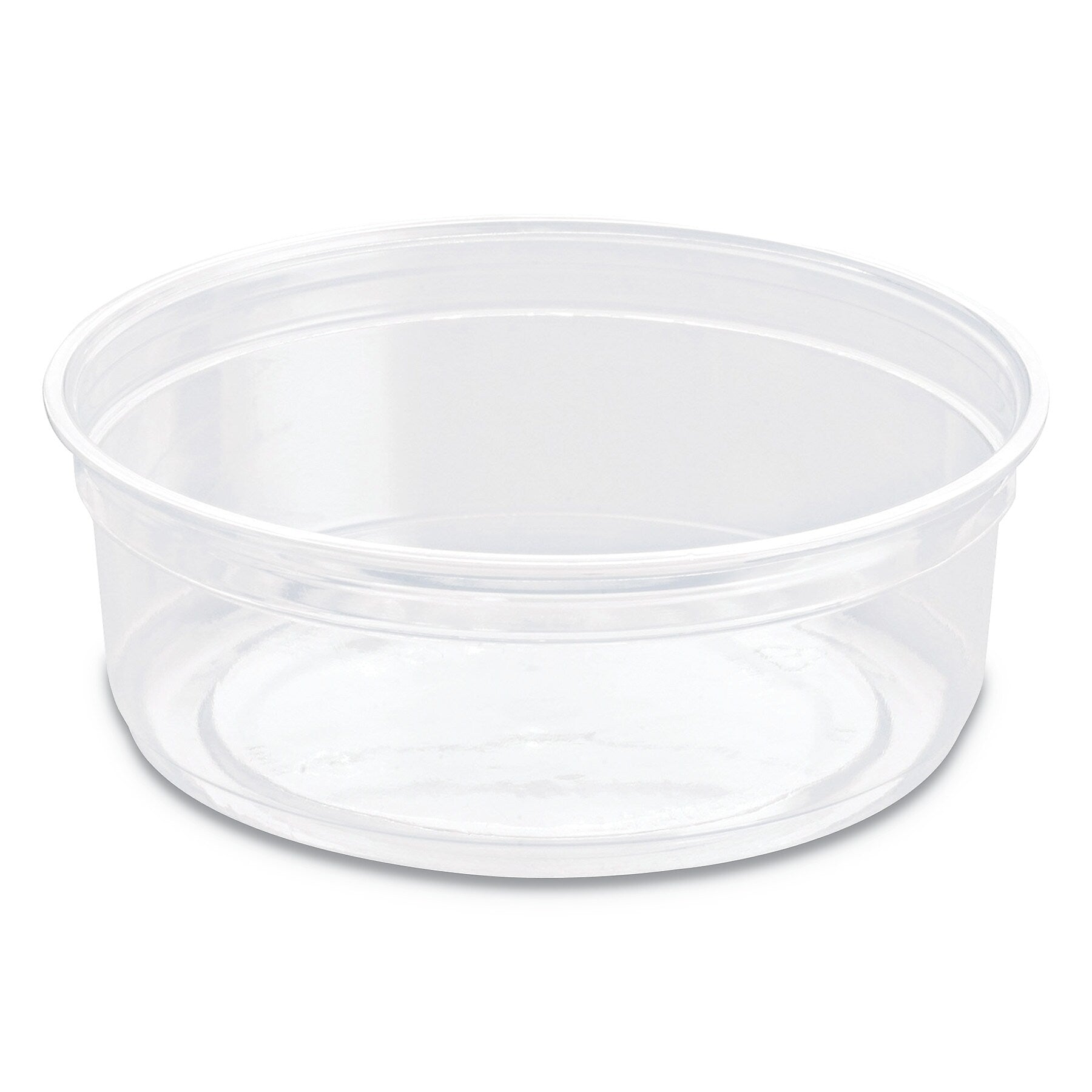 Solo Bare Eco-Forward RPET Deli Containers, 4.6" dia, Clear, 500/Carton (SCCDM8R)