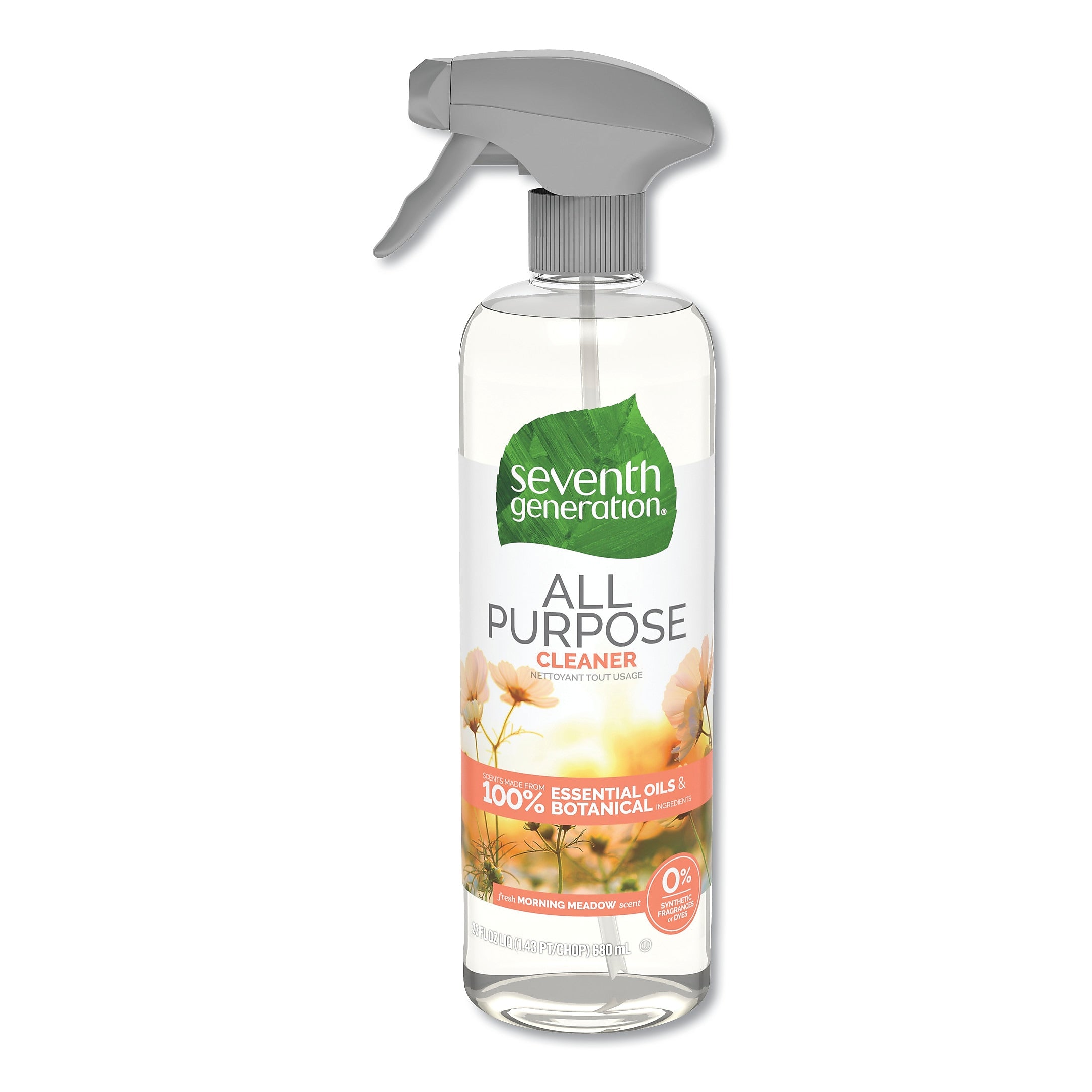 Seventh Generation Natural All-Purpose Cleaner, Morning Meadow, 23 oz, Trigger Bottle, 8/Carton (SEV44714CT)