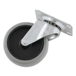Rubbermaid Replacement Non-Marking Plate Caster, 4", Black/Gray (SGSFG1011L20000)