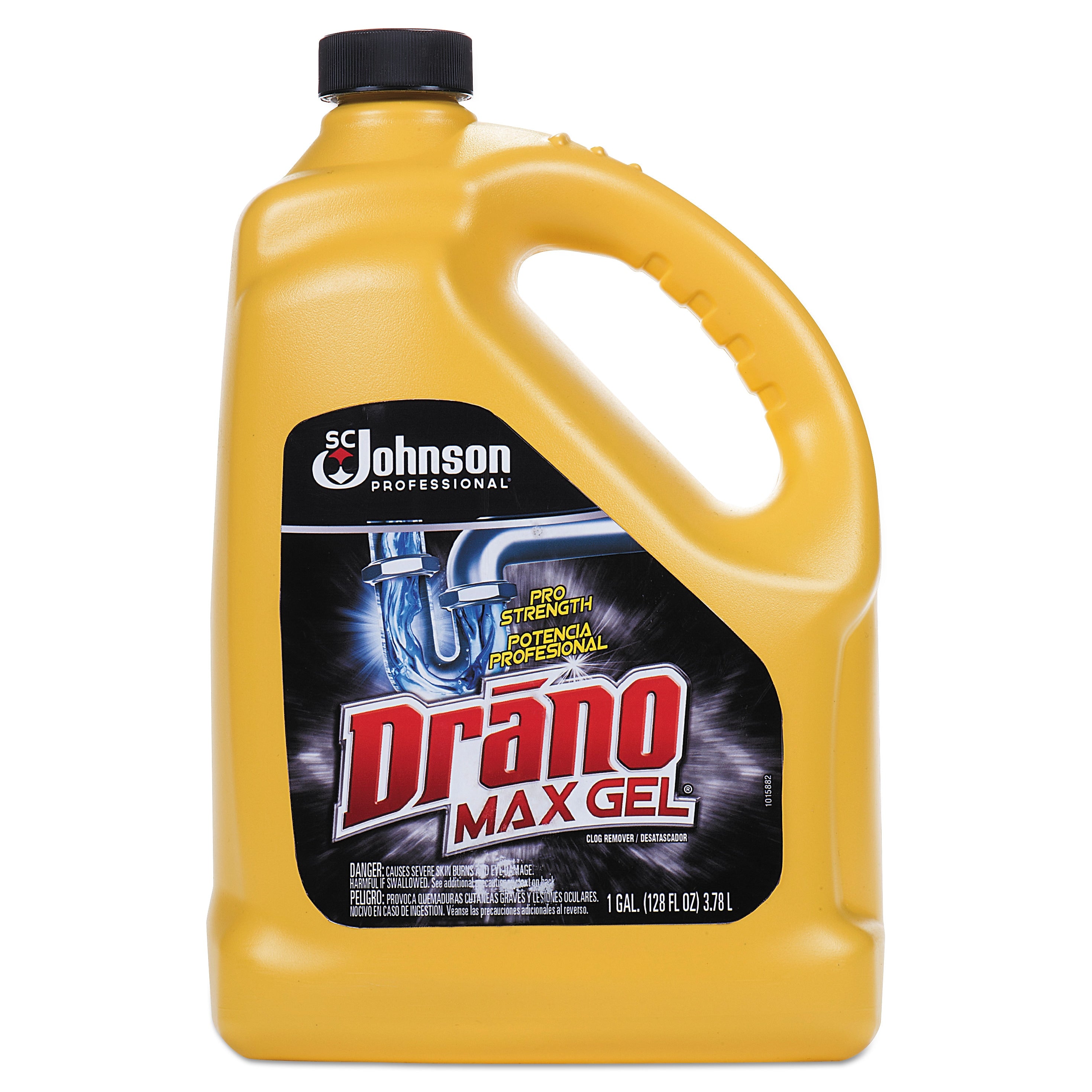 Drano Max Gel Clog Remover, Bleach Scent, 128 oz. Bottle, 4/Carton (SJN696642)