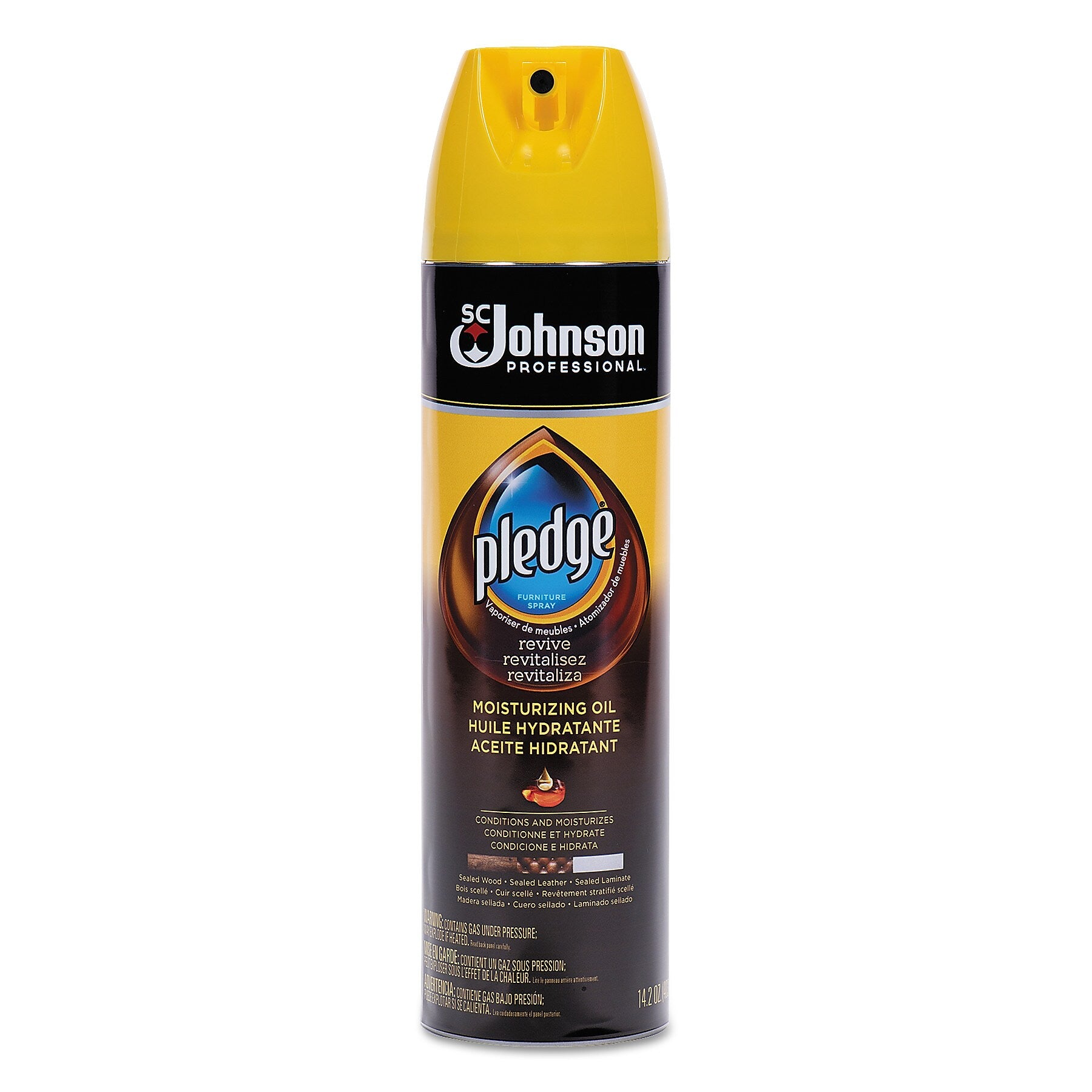 Pledge Furniture Polish, Revive Moisturizing Oil, 14.2 oz Can, 6/Carton (SJN697264)