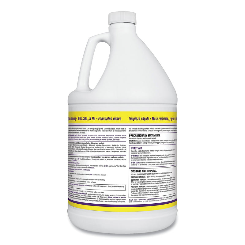 Simple Green Clean Finish Disinfectant Cleaner, 1 gal. Bottle, Herbal (SMP01128EA)