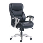 Serta Emerson Big and Tall Task Chair, Supports up to 400 lbs., Black Seat/Black Back, Silver Base (SRJ49416BLK)
