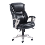 Serta Emerson Executive Task Chair, Supports up to 300 lbs., Black Seat/Black Back, Silver Base (SRJ49710BLK)