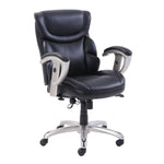 Serta Emerson Task Chair, Supports up to 300 lbs., Black Seat/Black Back, Silver Base (SRJ49711BLK)