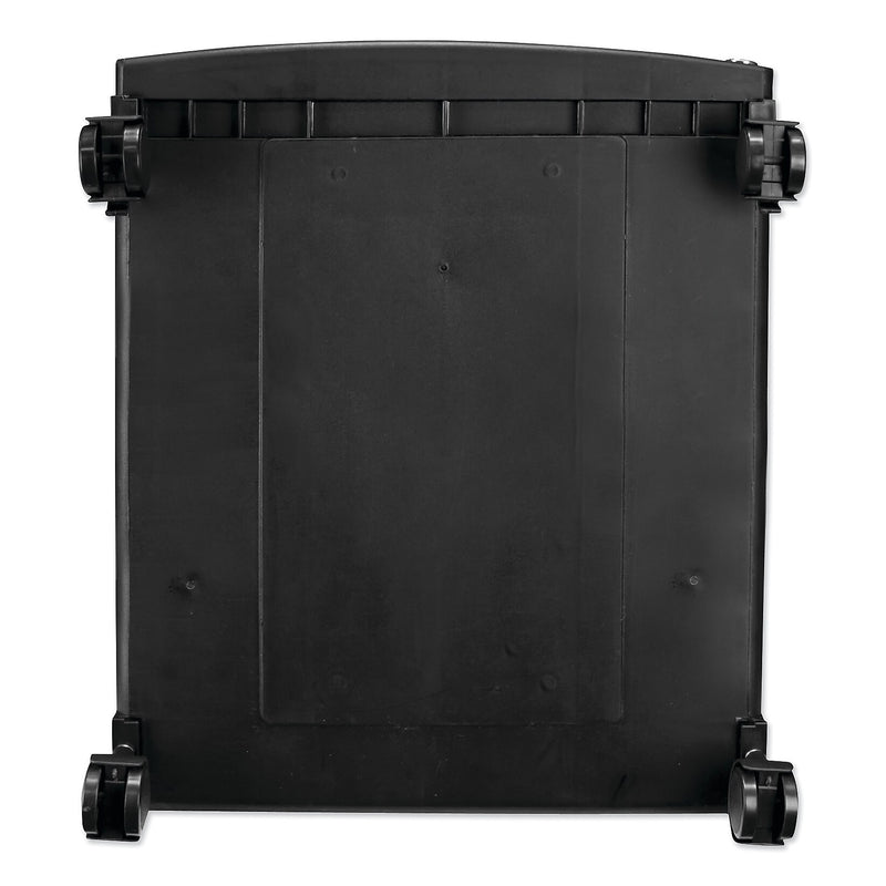 Storex Single-Drawer Mobile Filing Cabinet, 14.75w x 18.25d x 12.75h, Black/Teal (STX61270U01C)