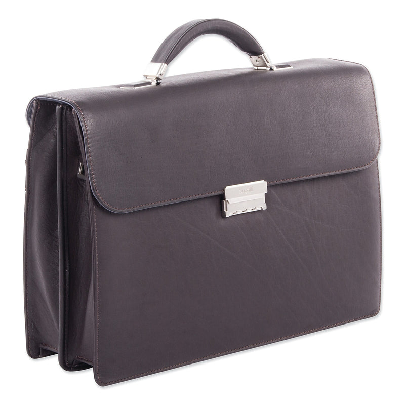 Swiss Mobility Milestone Briefcase, Holds Laptops, 15.6", 5" x 5" x 12", Brown (SWZ49545802SM)
