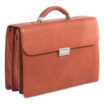 Swiss Mobility Milestone Briefcase, Holds Laptops 15.6", 5" x 5" x 12", Cognac (SWZ49545807SM)