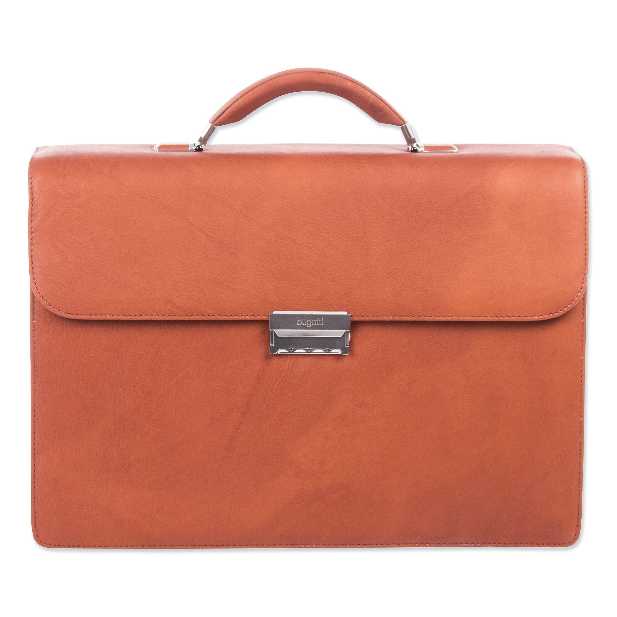 Swiss Mobility Milestone Briefcase, Holds Laptops 15.6", 5" x 5" x 12", Cognac (SWZ49545807SM)