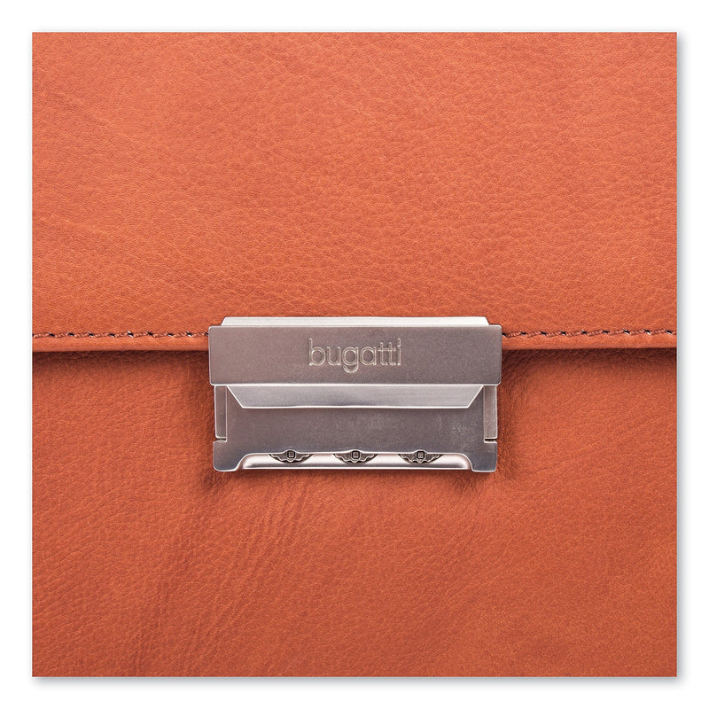 Swiss Mobility Milestone Briefcase, Holds Laptops 15.6", 5" x 5" x 12", Cognac (SWZ49545807SM)