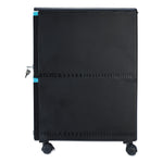 Storex Two-Drawer Mobile Filing Cabinet, 14.75w x 18.25d x 26h, Black/Teal (STX61315U01C)