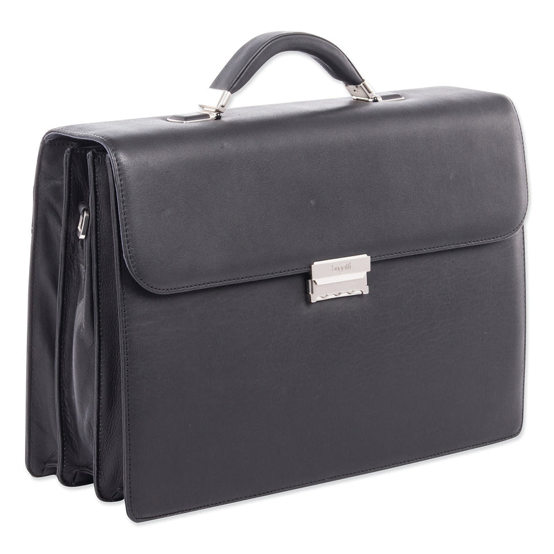 Swiss Mobility Milestone Briefcase, Holds Laptops 15.6", 5" x 5" x 12", Black (SWZ49545801SM)