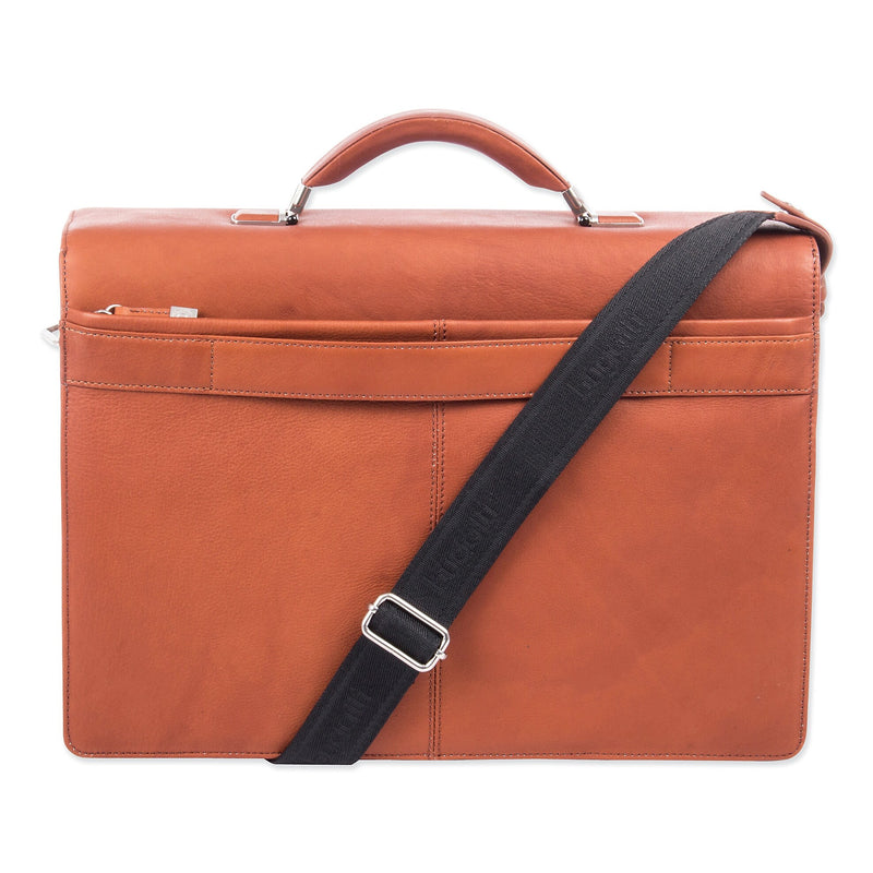 Swiss Mobility Milestone Briefcase, Holds Laptops 15.6", 5" x 5" x 12", Cognac (SWZ49545807SM)