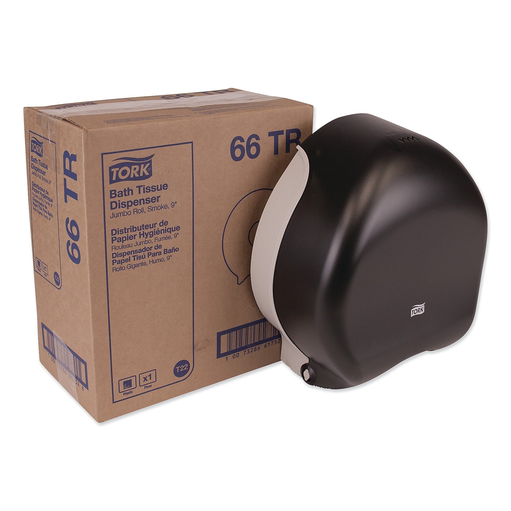 Tork Jumbo Bath Tissue Dispenser, 10.63 x 5.75 x 12, Smoke (TRK66TR)