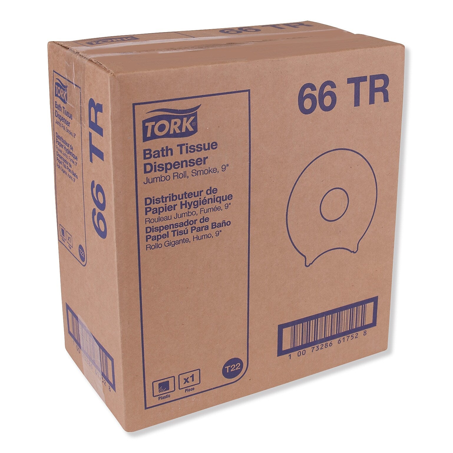 Tork Jumbo Bath Tissue Dispenser, 10.63 x 5.75 x 12, Smoke (TRK66TR)