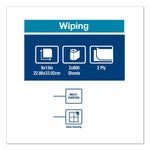 Tork Cleaning Wipers, White, 800 Sheets/Roll, 2/Carton (TRK130211B)