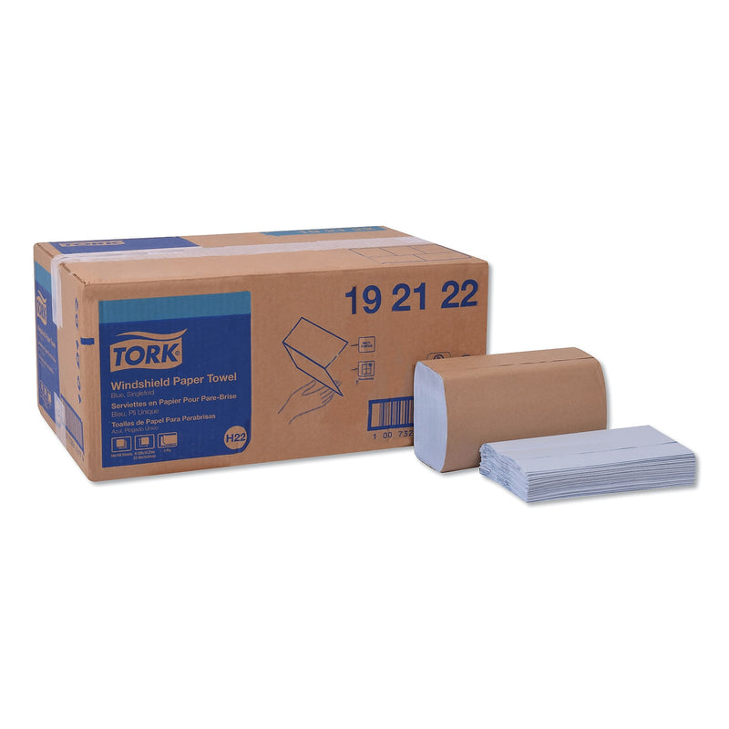 Tork Windshield Towel, 9.13" x 10.25", Blue, 140/Pack, 16 Packs/Carton (TRK192122)