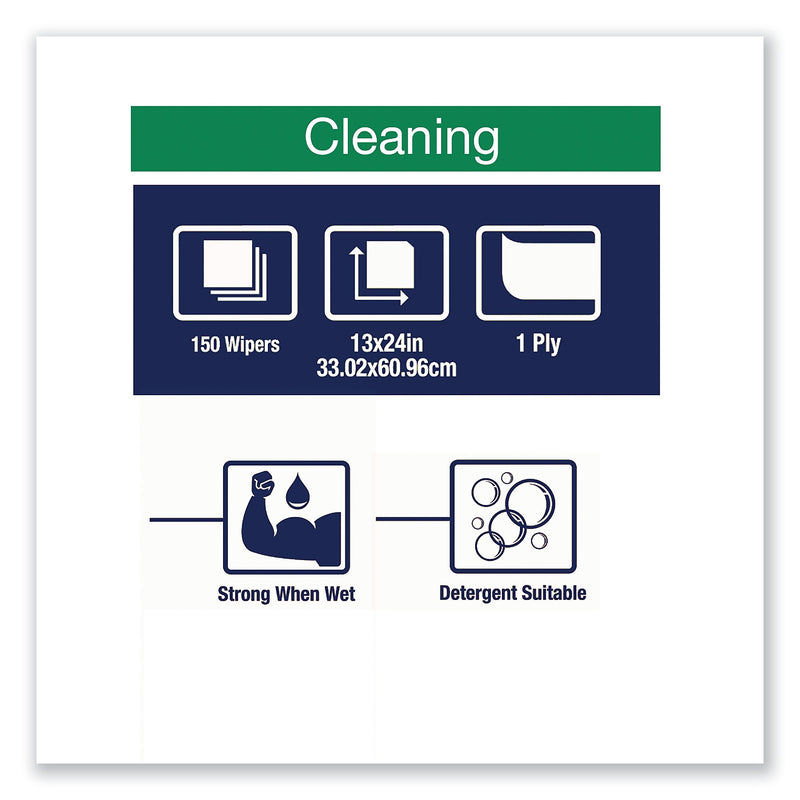 Tork Food Service Cloths, Blue, 150 Cloths/Pack (TRK192192)