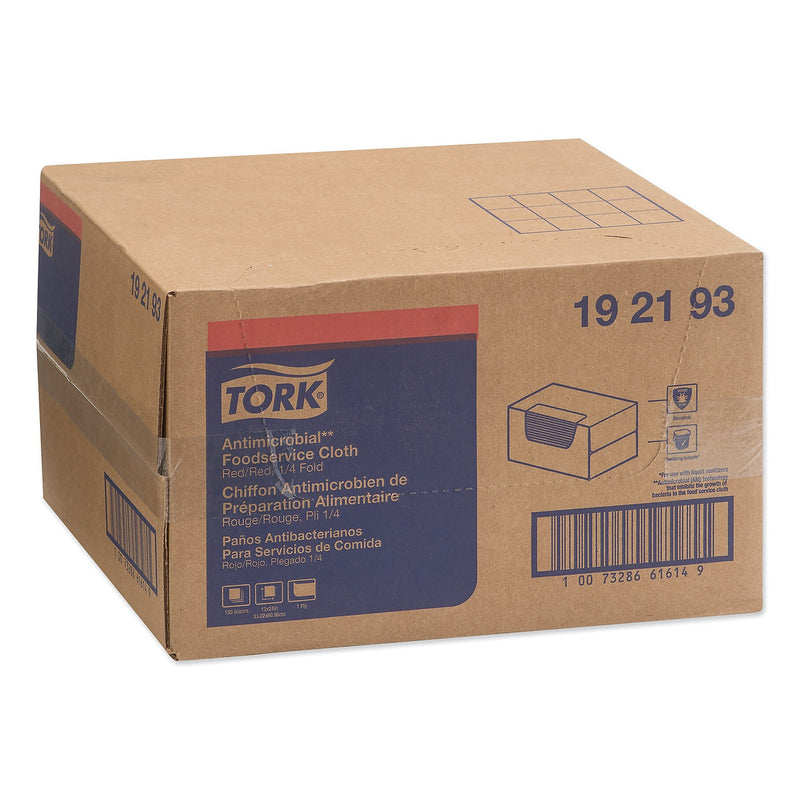 Tork Food Service Cloths, Red, 150 Cloths/Pack (TRK192193)