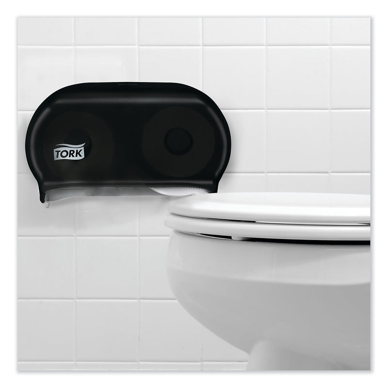 Tork Twin Standard Roll Bath Tissue Dispenser,12.75 x 5.57 x 8.25, Smoke (TRK59TR)