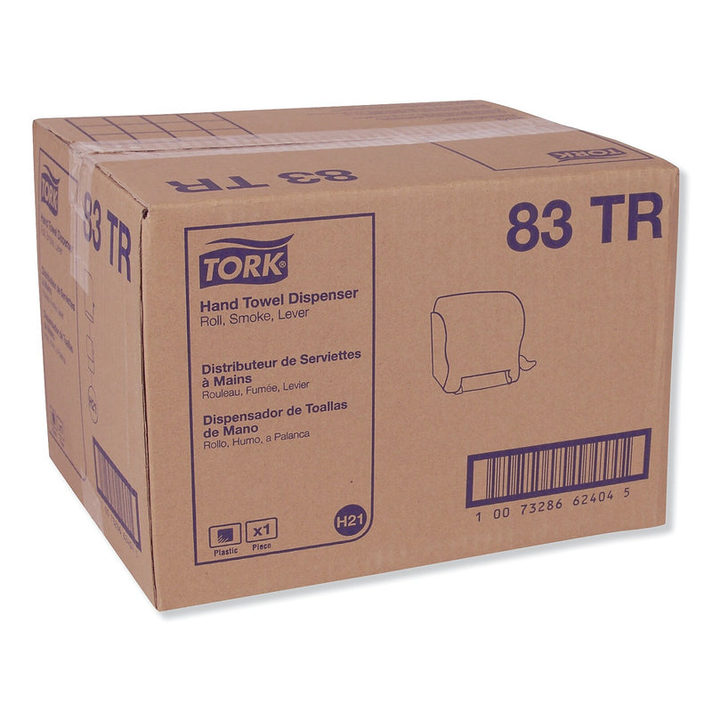 Tork Compact Hand Towel Roll Dispenser, 12.49 x 8.6 x 12.82, Smoke (TRK83TR)