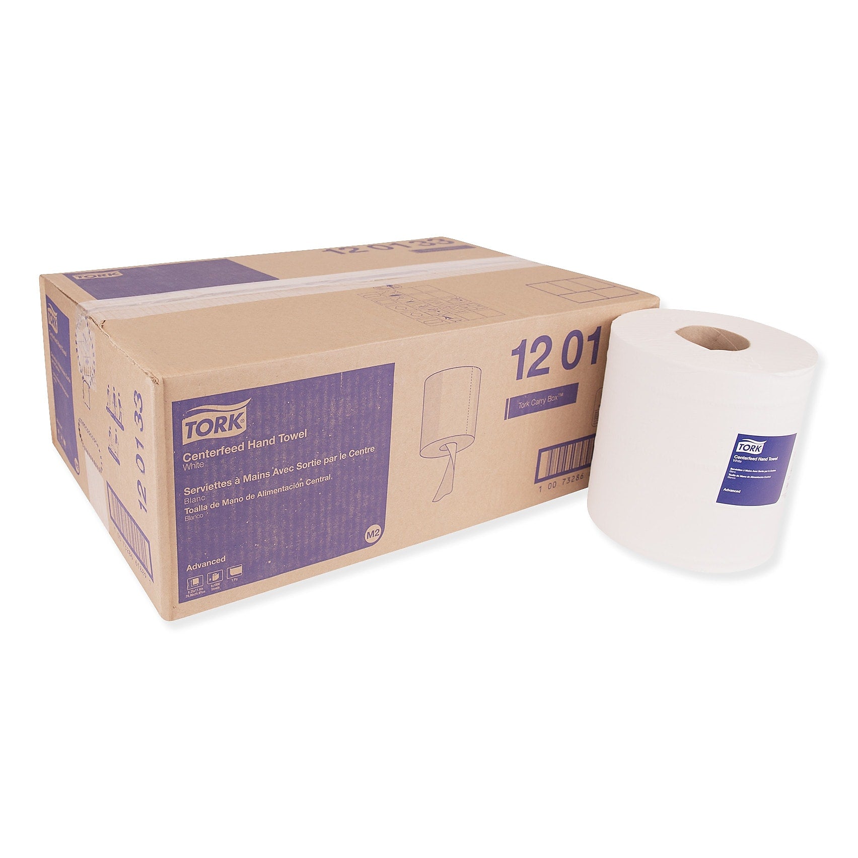 Tork Cleaning Towels, White, 1000 Sheets/Roll, 6/Carton (TRK120133)