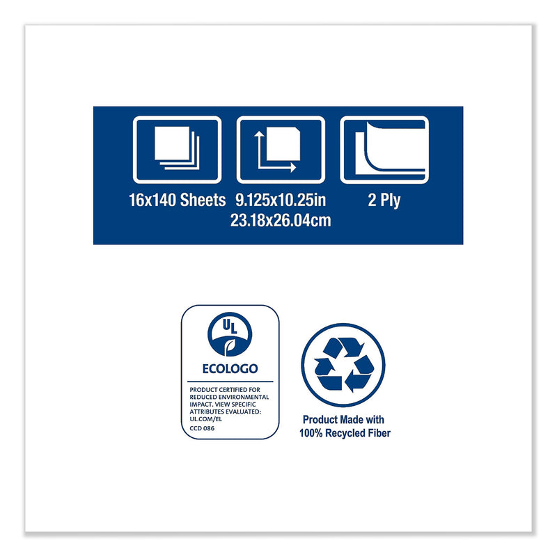 Tork Windshield Towel, 9.13" x 10.25", Blue, 140/Pack, 16 Packs/Carton (TRK192122)