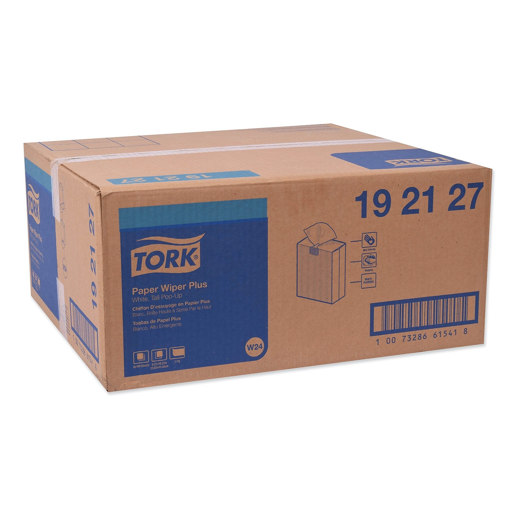 Tork Cleaning Wipers, White, 100 Wipers/Box, 8/Carton (TRK192127)