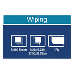 Tork Cleaning Wipers, White, 100 Wipers/Box, 8/Carton (TRK192127)