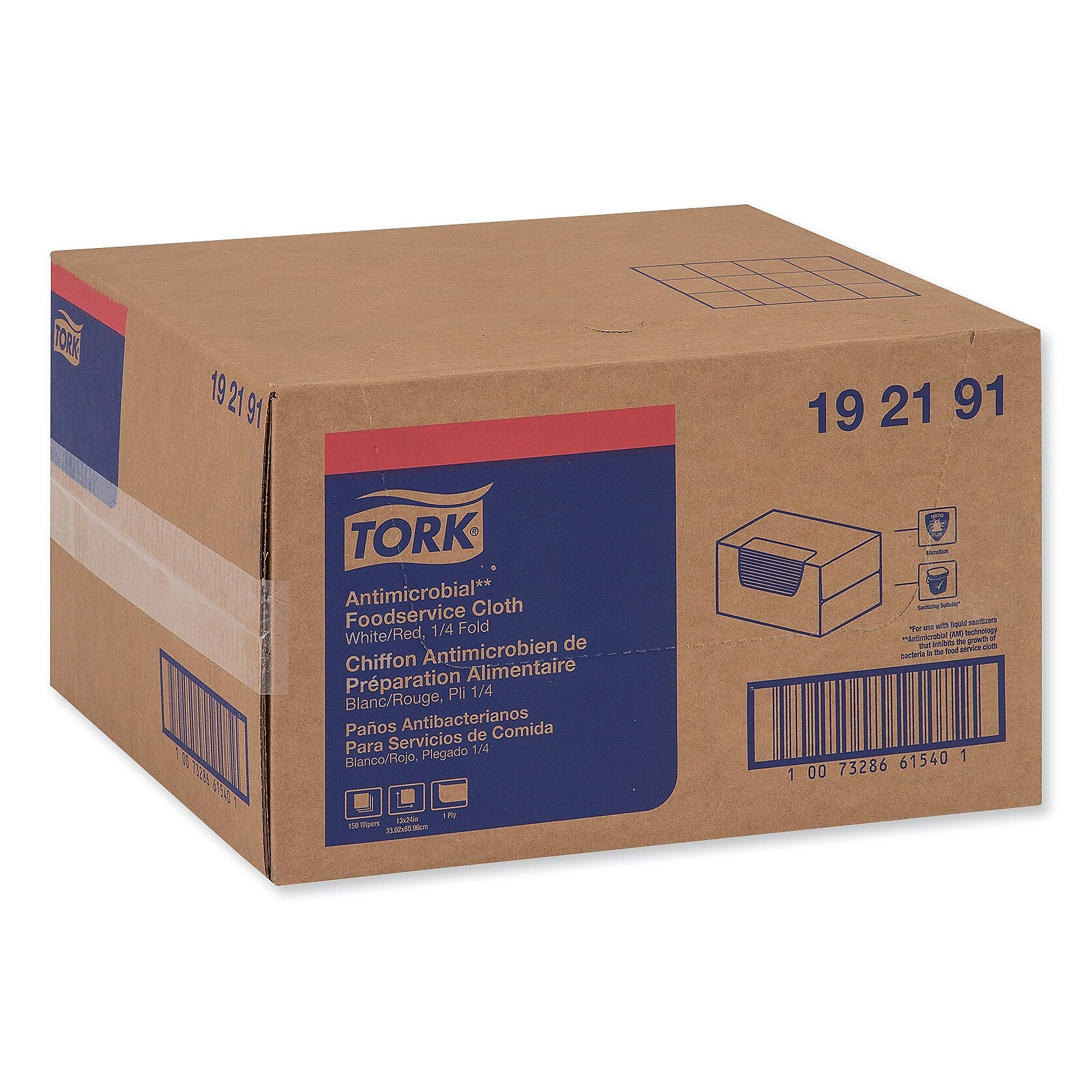 Tork Foodservice Cloth, 13 x 24, White, 150/Carton (TRK192191)