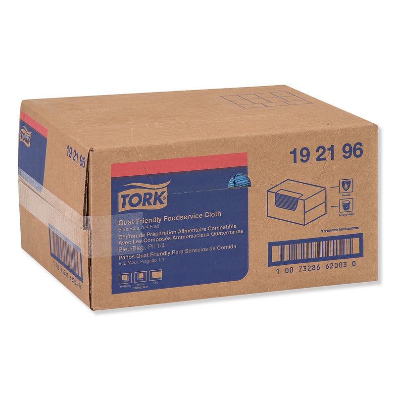 Tork Food Service Cloths, Blue, 150 Cloths/Pack (TRK192196)