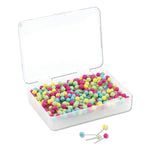 U Brands Map Push Pins, Plastic, Assorted, 1/2", 300/Pack (UBR3086U0624)