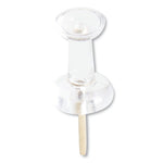 U Brands Standard Push Pins, Plastic, Clear, Gold Pin, 7/16", 100/Pack (UBR3087U0624)