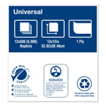 Tork Universal Masterfold Dispenser Napkins, 1-Ply, 13" x 12" Natural, 6000/CT (TRKD786E)