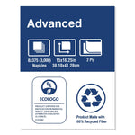 Tork Advanced Dinner Napkins, 2 Ply, 15" x 16.25", 1/8 Fold, White, 375/Packs, 8 Packs/Carton (TRKNP310A)