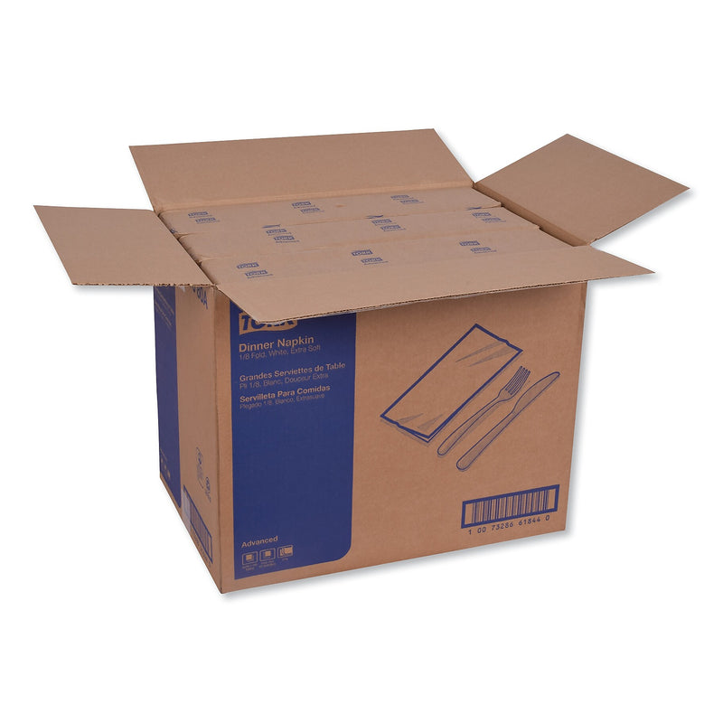 Tork Advanced Dinner Napkin,3-Ply,17" x 16.125",1/8 Fold, White,1740/CT (TRKNP7380A)